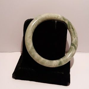 Jade Bangle Bracelet 2 1/4"